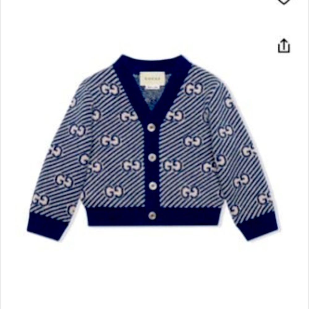 GG Kids Gucci Stripe Wool Cardigan size 9-12 months